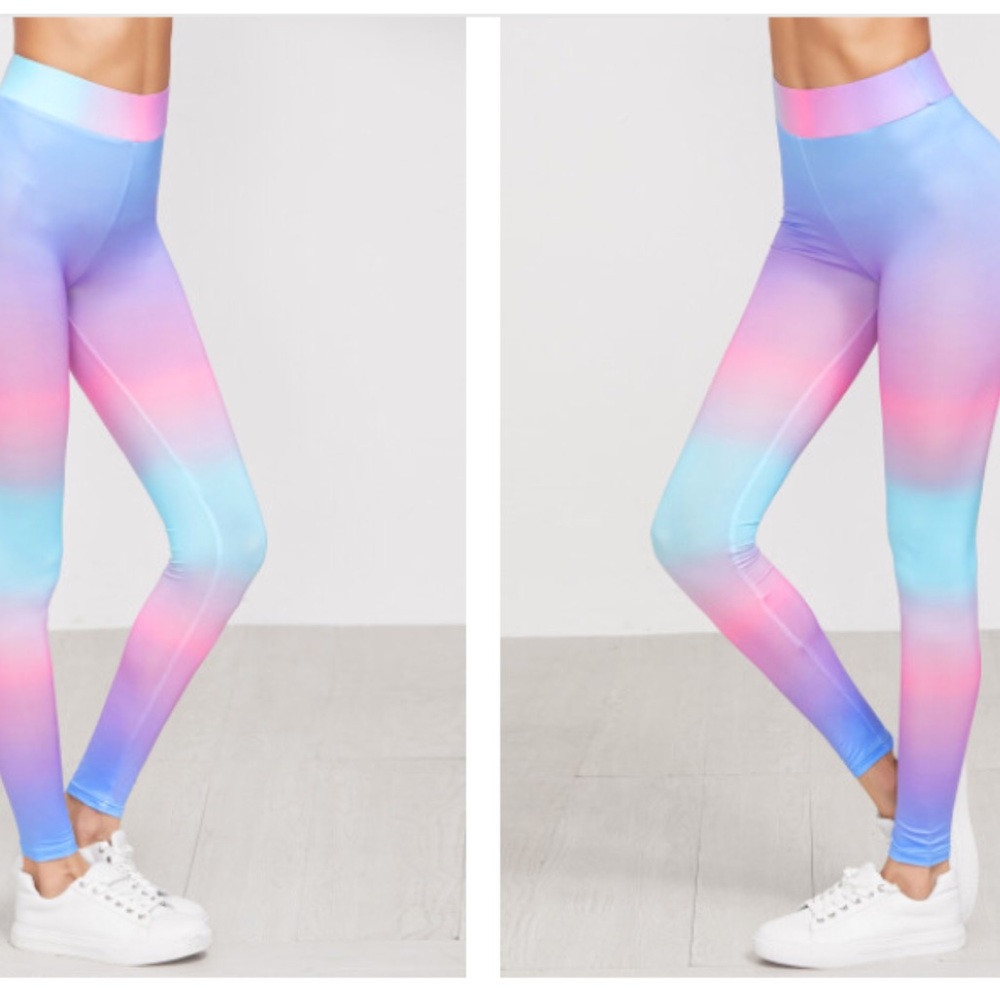 Pastel ombré leggings size S